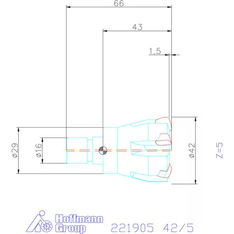 Kennametal Nagy előtolású maró 7792VX 42/5 mm