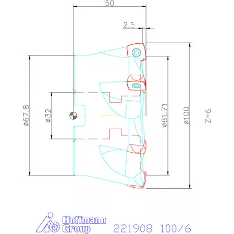 Kennametal Nagy előtolású maró 7792VX 100/6 mm