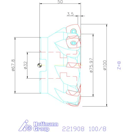 Kennametal Nagy előtolású maró 7792VX 100/8 mm