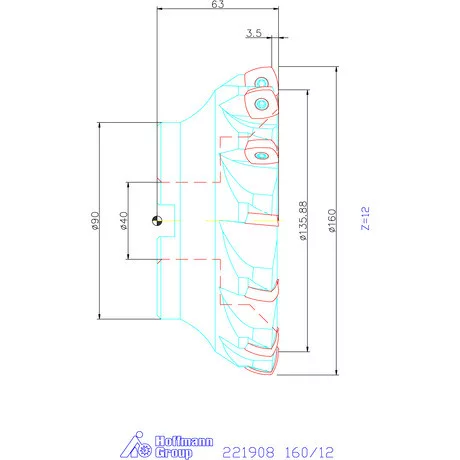 Kennametal Nagy előtolású maró 7792VX 160/12 mm