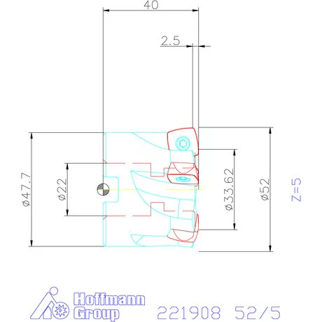 Kennametal Nagy előtolású maró 7792VX 52/5 mm