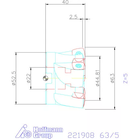 Kennametal Nagy előtolású maró 7792VX 63/5 mm