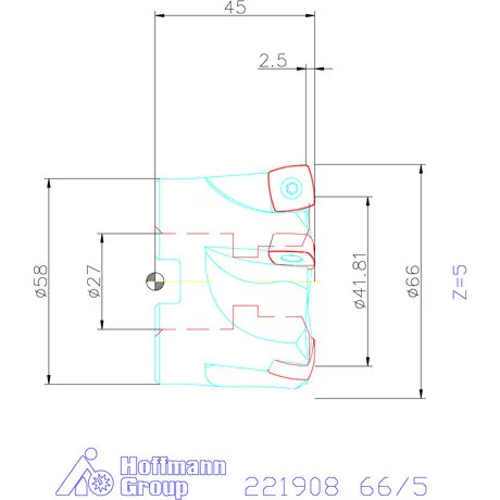 Kennametal Nagy előtolású maró 7792VX 66/5 mm