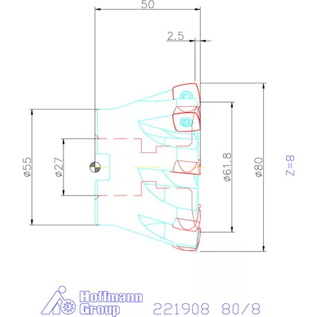 Kennametal Nagy előtolású maró 7792VX 80/8 mm