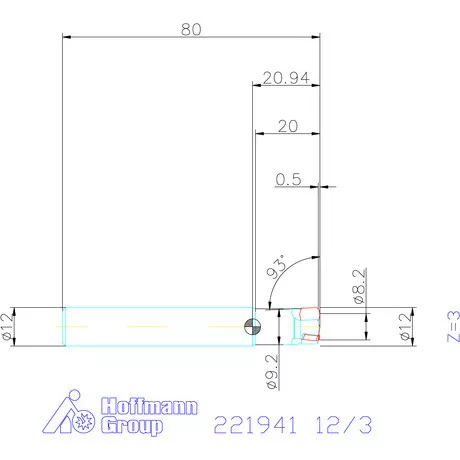 Kyocera Nagy előtolású maró MFH micro 12/3 mm