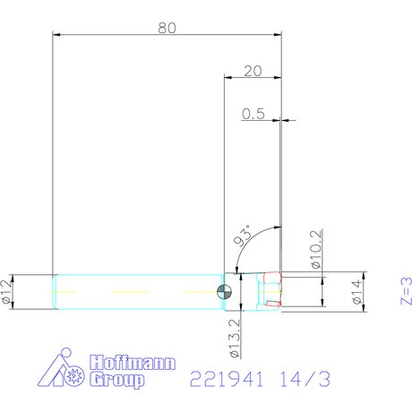 Kyocera Nagy előtolású maró MFH micro 14/3 mm