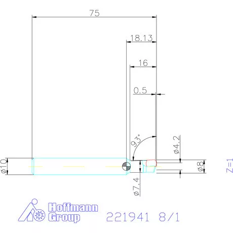 Kyocera Nagy előtolású maró MFH micro 8/1 mm