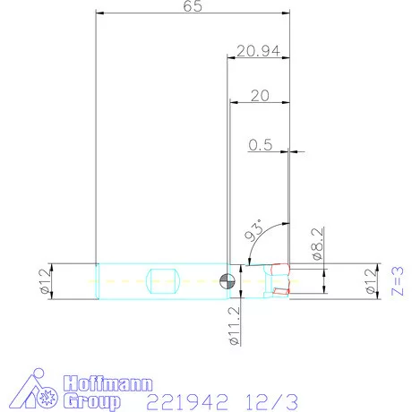 Kyocera Nagy előtolású maró MFH micro 12/3 mm