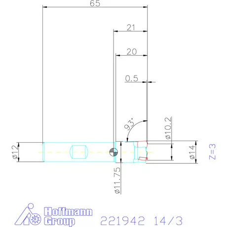 Kyocera Nagy előtolású maró MFH micro 14/3 mm