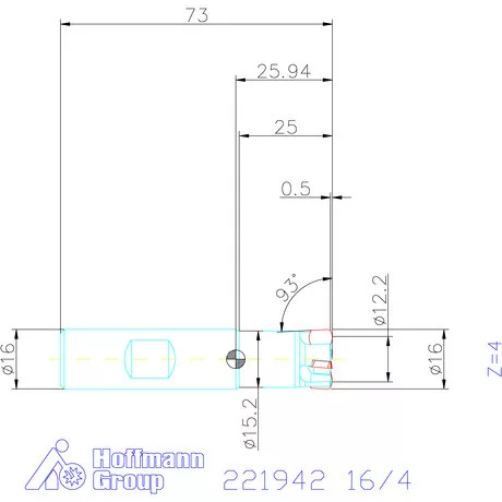 Kyocera Nagy előtolású maró MFH micro 16/4 mm