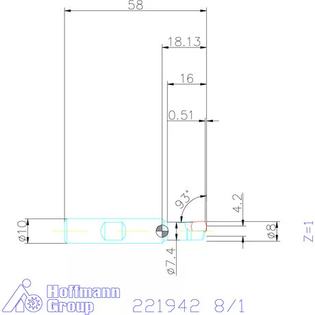 Kyocera Nagy előtolású maró MFH micro 8/1 mm