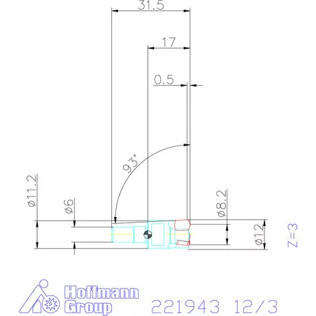 Kyocera Nagy előtolású maró MFH micro 12/3 mm