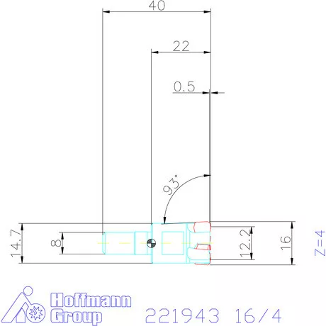 Kyocera Nagy előtolású maró MFH micro 16/4 mm