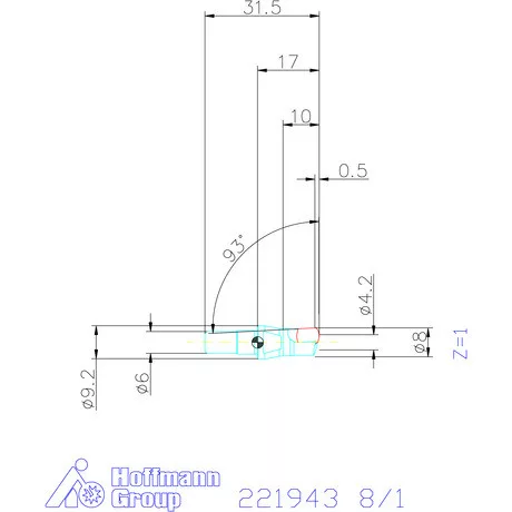 Kyocera Nagy előtolású maró MFH micro 8/1 mm