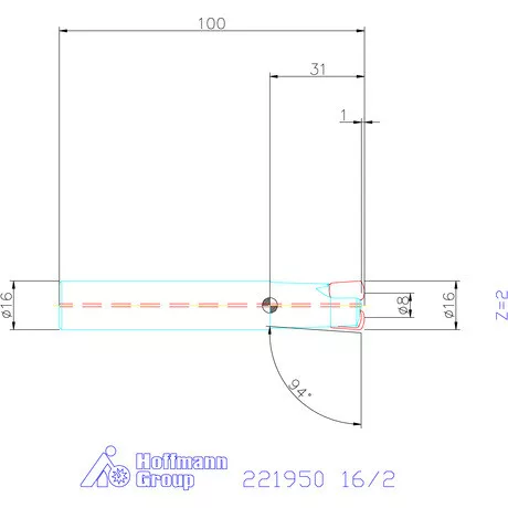 Kyocera Nagy előtolású maró MFH mini 16/2 mm