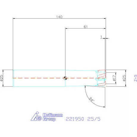 Kyocera Nagy előtolású maró MFH mini 25/5 mm