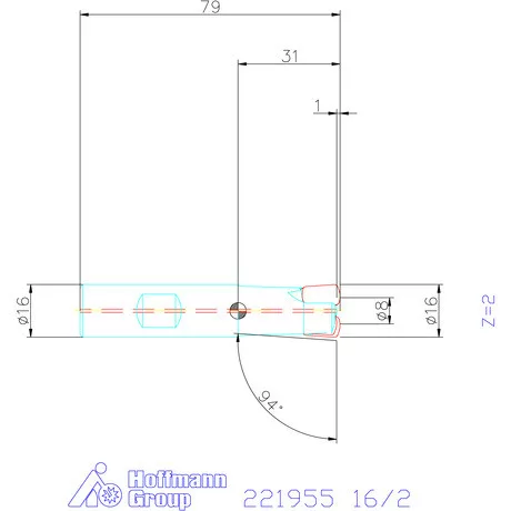 Kyocera Nagy előtolású maró MFH mini 16/2 mm