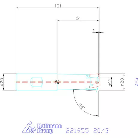Kyocera Nagy előtolású maró MFH mini 20/3 mm