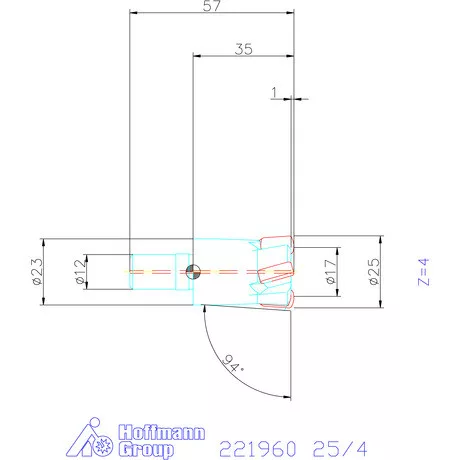 Kyocera Nagy előtolású maró MFH mini 25/4 mm
