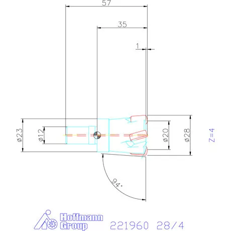 Kyocera Nagy előtolású maró MFH mini 28/4 mm