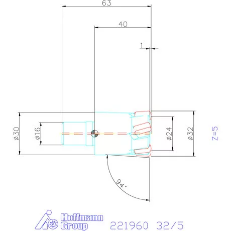 Kyocera Nagy előtolású maró MFH mini 32/5 mm