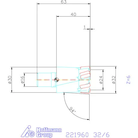 Kyocera Nagy előtolású maró MFH mini 32/6 mm