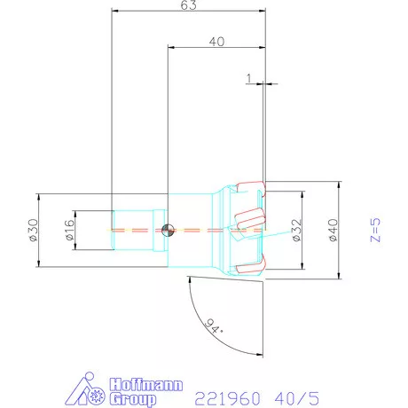 Kyocera Nagy előtolású maró MFH mini 40/5 mm
