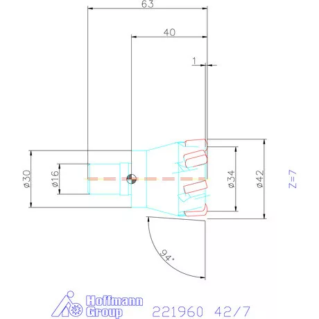 Kyocera Nagy előtolású maró MFH mini 42/7 mm