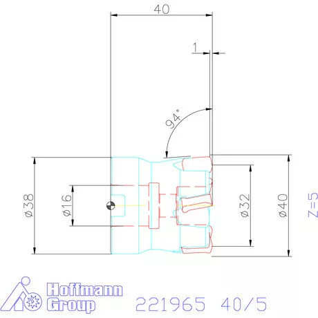 Kyocera Nagy előtolású maró MFH mini 40/5 mm