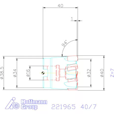 Kyocera Nagy előtolású maró MFH mini 40/7 mm