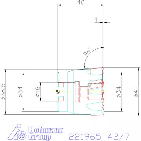 Kyocera Nagy előtolású maró MFH mini 42/7 mm