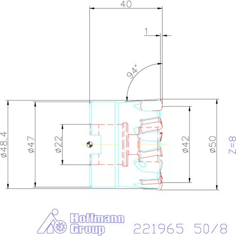 Kyocera Nagy előtolású maró MFH mini 50/8 mm