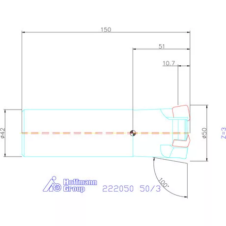 Kyocera Nagy előtolású maró MFH Harrier 50/3 mm