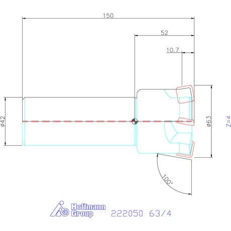 Kyocera Nagy előtolású maró MFH Harrier 63/4 mm