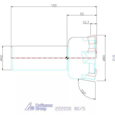 Kyocera Nagy előtolású maró MFH Harrier 80/5 mm