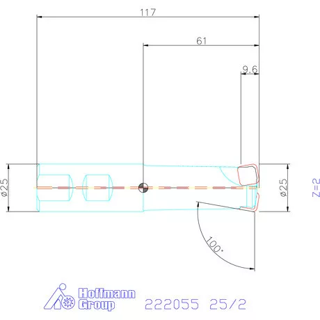 Kyocera Nagy előtolású maró MFH Harrier 25/2 mm