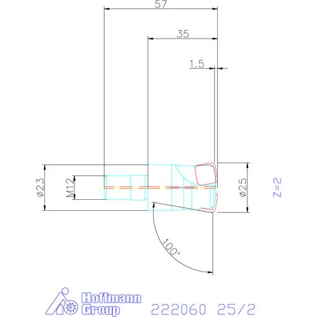 Kyocera Nagy előtolású maró MFH Harrier 25/2 mm
