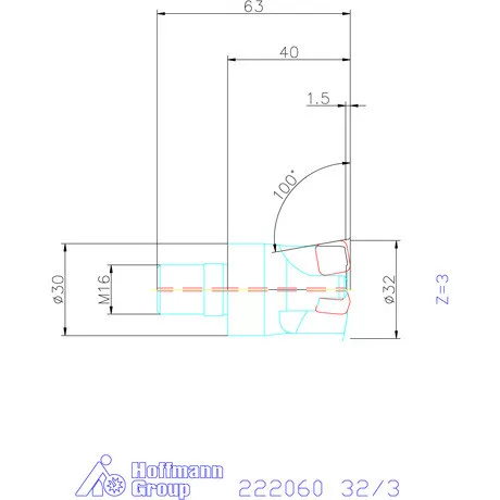 Kyocera Nagy előtolású maró MFH Harrier 32/3 mm