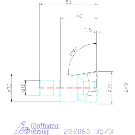 Kyocera Nagy előtolású maró MFH Harrier 35/3 mm