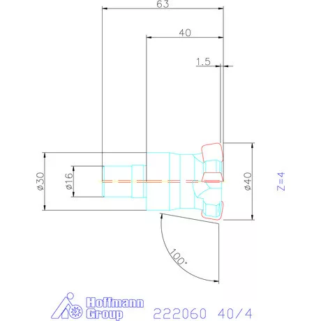 Kyocera Nagy előtolású maró MFH Harrier 40/4 mm