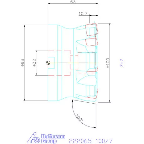Kyocera Nagy előtolású maró MFH Harrier 100/7 mm