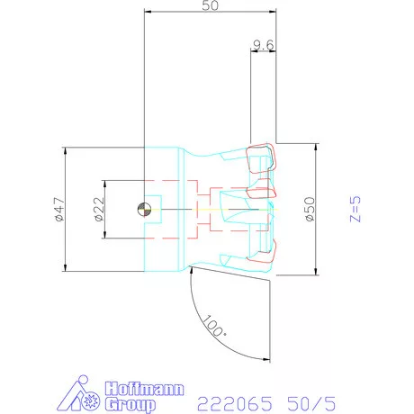 Kyocera Nagy előtolású maró MFH Harrier 50/5 mm
