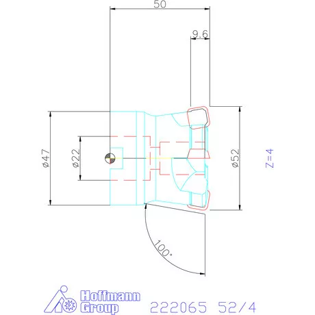 Kyocera Nagy előtolású maró MFH Harrier 52/4 mm