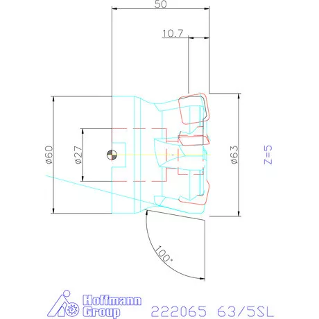 Kyocera Nagy előtolású maró MFH Harrier 63/5SL mm