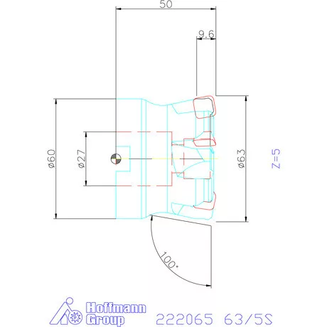 Kyocera Nagy előtolású maró MFH Harrier 63/5S mm