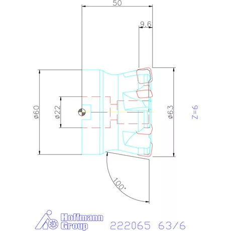 Kyocera Nagy előtolású maró MFH Harrier 63/6 mm