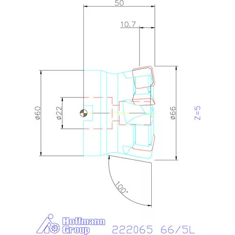 Kyocera Nagy előtolású maró MFH Harrier 66/5L mm
