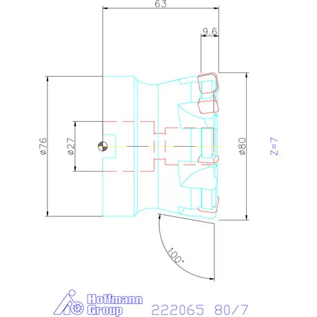 Kyocera Nagy előtolású maró MFH Harrier 80/7 mm