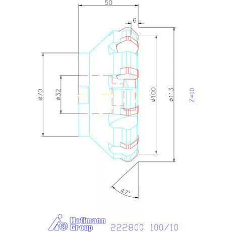 Kyocera Síkmaró 47,5° MFPN45 100/10 mm