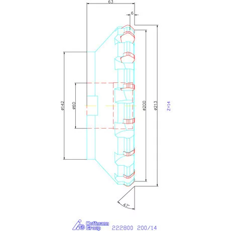 Kyocera Síkmaró 47,5° MFPN45 200/14 mm